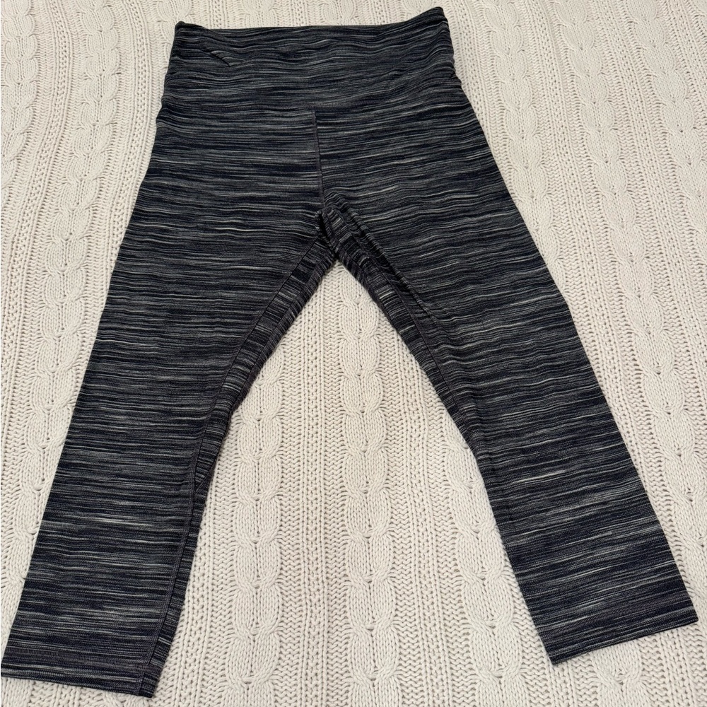 Lululemon Align Crop 21” Cross Waist Mini Space Dye Herringbone - Size 10